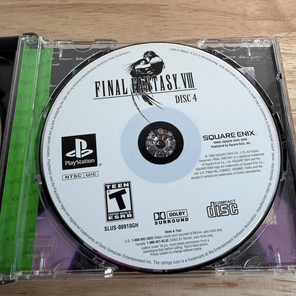READ Final Fantasy Viii ( 8 ) - Sony PlayStation 1 Black Label - MISSING DISC 1